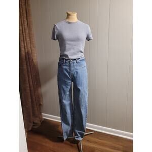 GAP - Stretch Crewneck Short Sleeve Knit Sweater Tee Women's XS Custom Dyed Blue